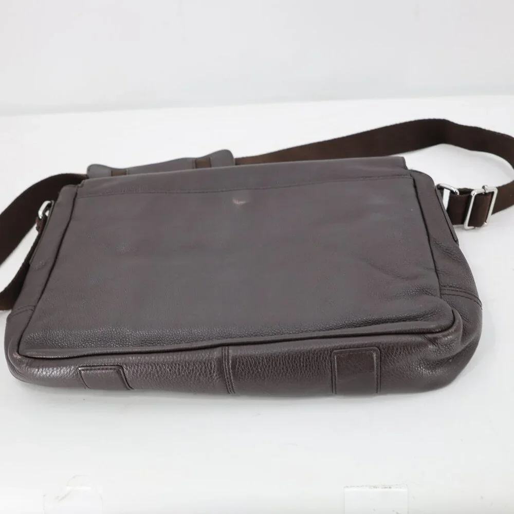 Banana Republic Messenger Bag Mens One Size Greyson Cow Leather Brown strap